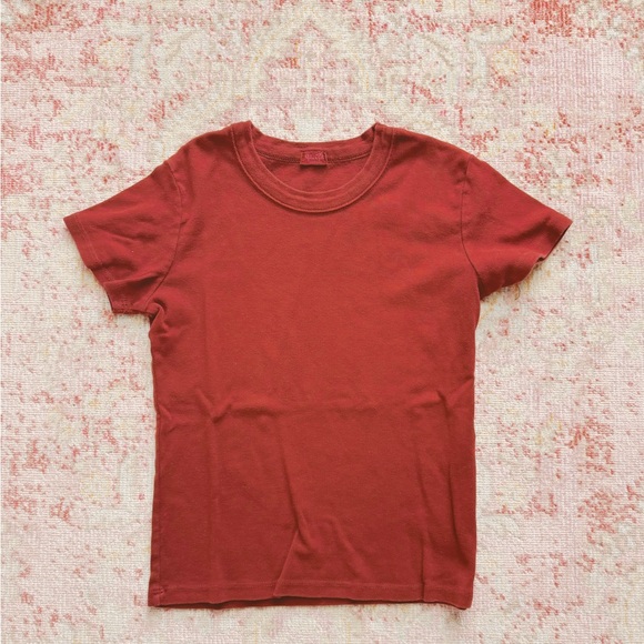 Brandy Melville Tops - Brandy Melville, Women’s Red Crew Neck T-Shirt